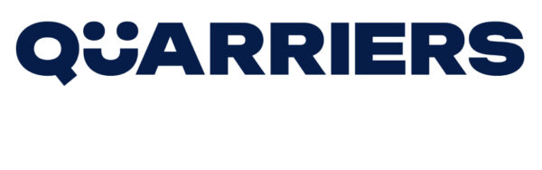 a blue text on a white background logo