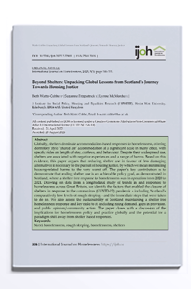 Beyond Shelters: Unpacking Global Lessons from Scotland’s Journey Towards Housing Justice (2025)